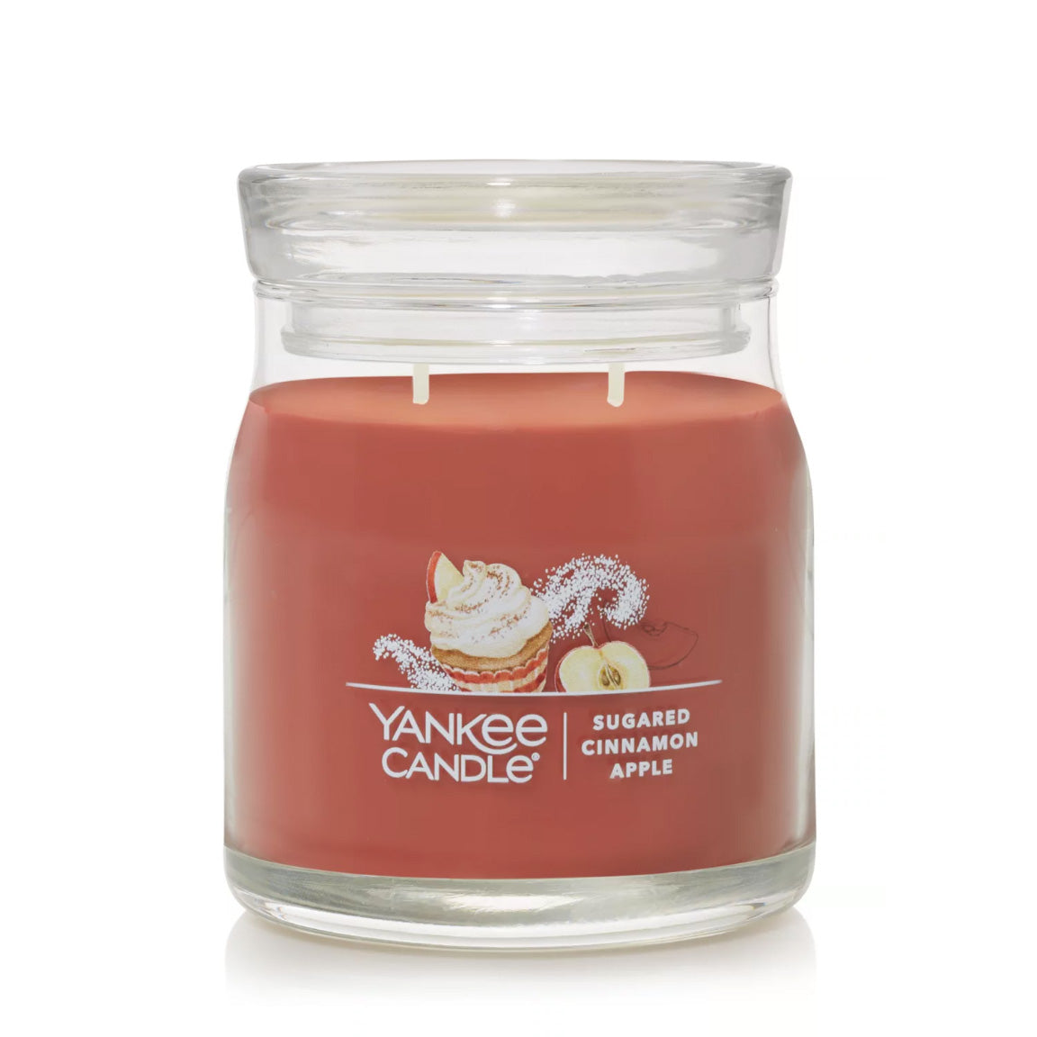 Yankee Candle Signature Medium Jar Candle, 2-wicks (13oz) - Sugared Cinnamon Apple