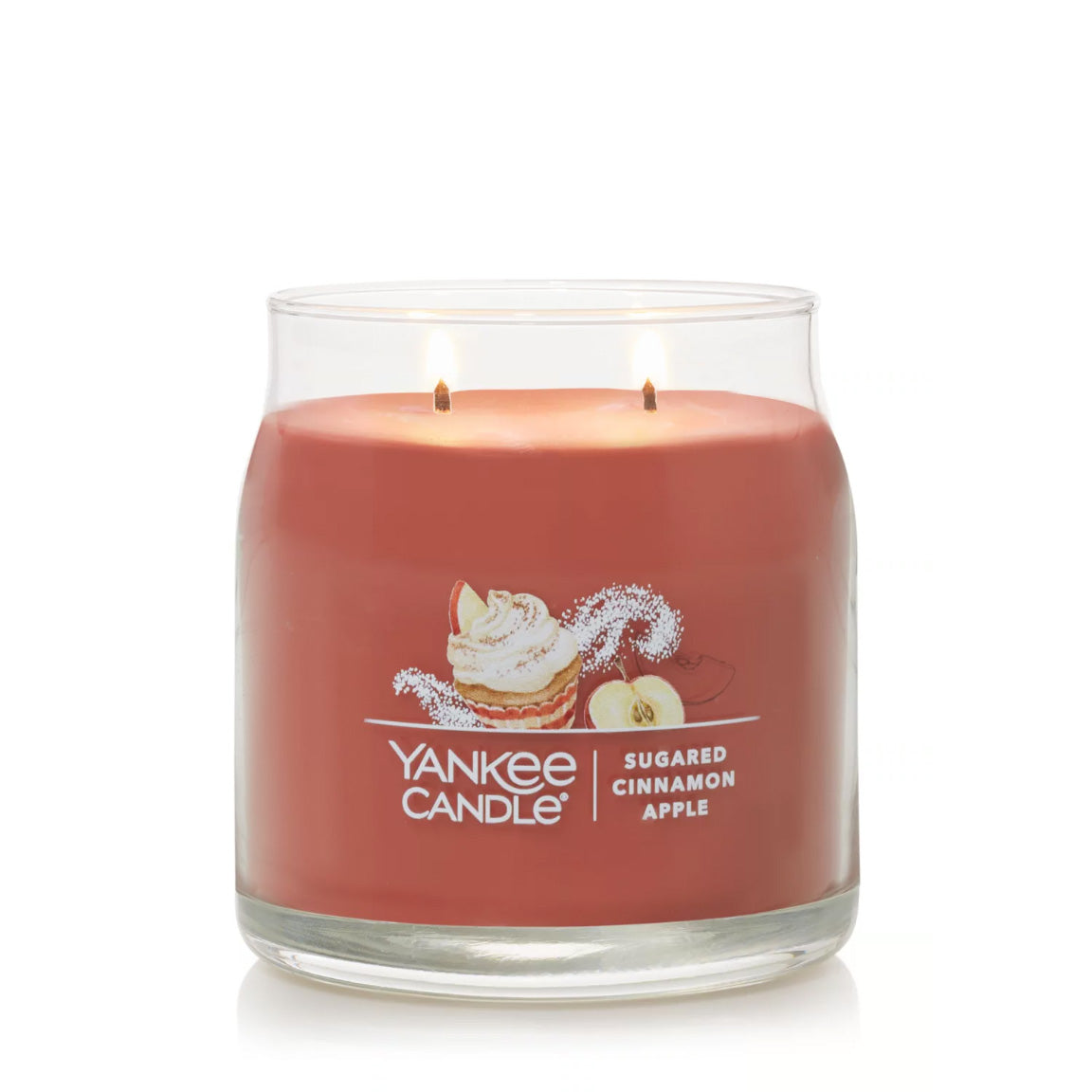 Yankee Candle Signature Medium Jar Candle, 2-wicks (13oz) - Sugared Cinnamon Apple