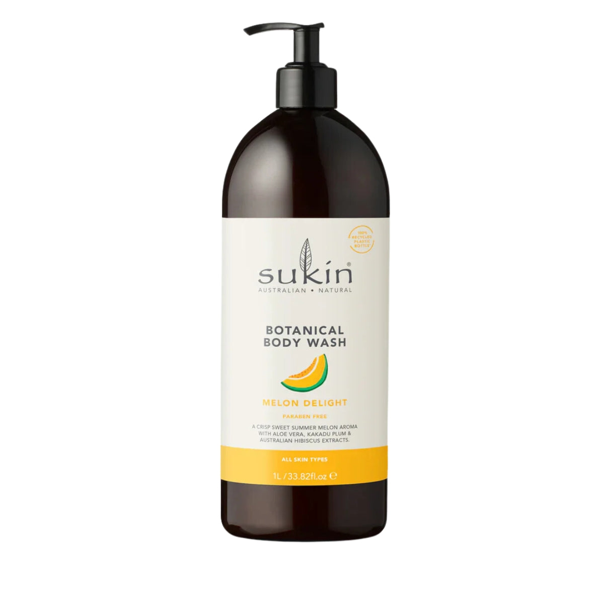 Sukin Botanical Body Wash, 1L - Melon Delight