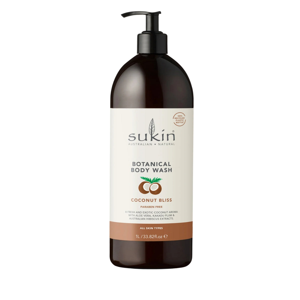Sukin Botanical Body Wash, 1L - Coconut Bliss