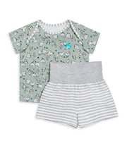 Love to Dream Kids Short Sleeve Pyjamas Set - Chicken Run Olive (3 Sizes)