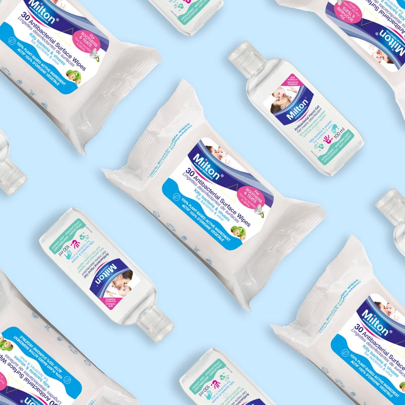 Milton Antibacterial Surface Wipes (Contains Alcohol), 30s (exp 01/27)