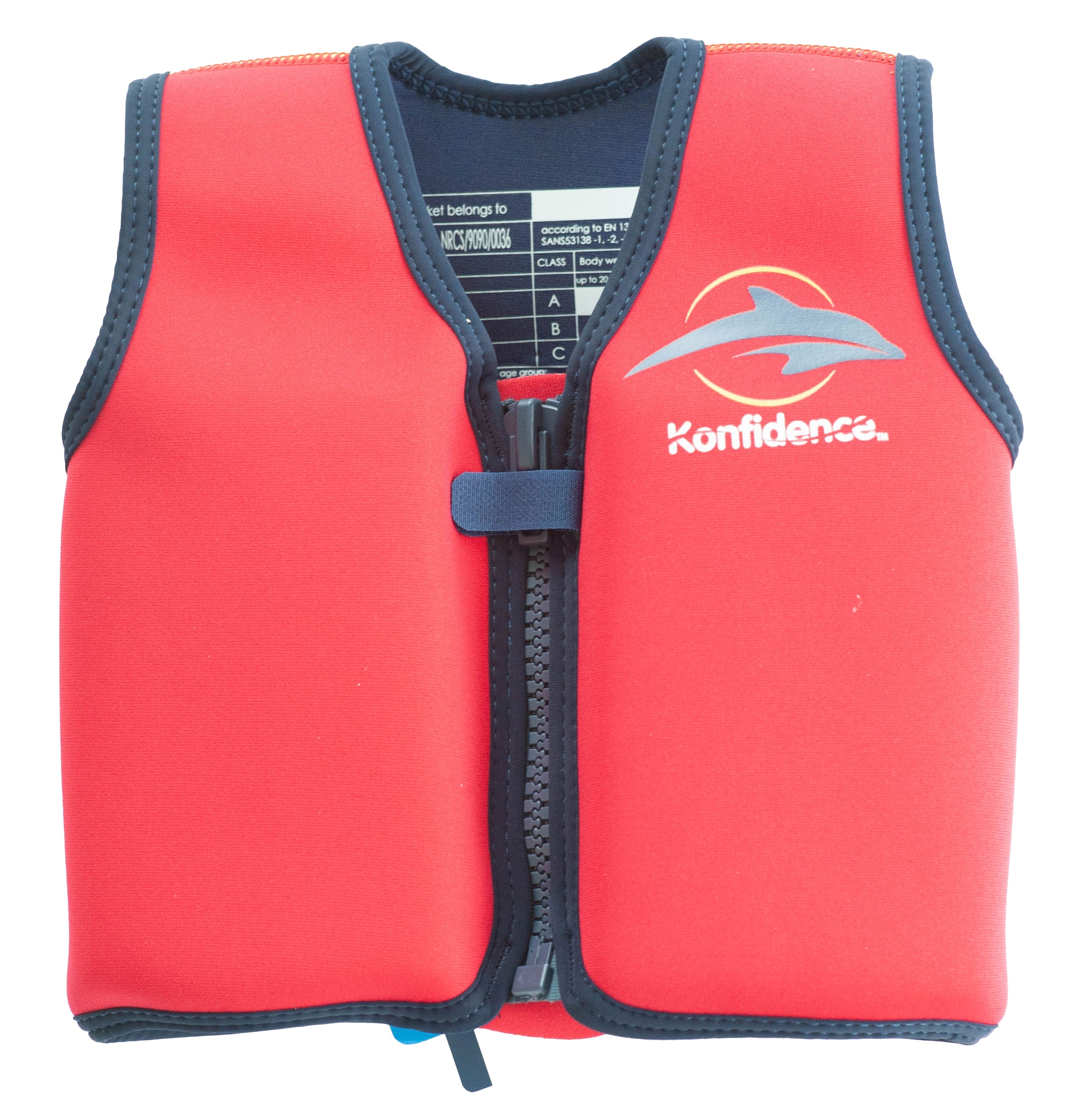 Konfidence Original Children Swim Jacket - Red (3 Sizes)