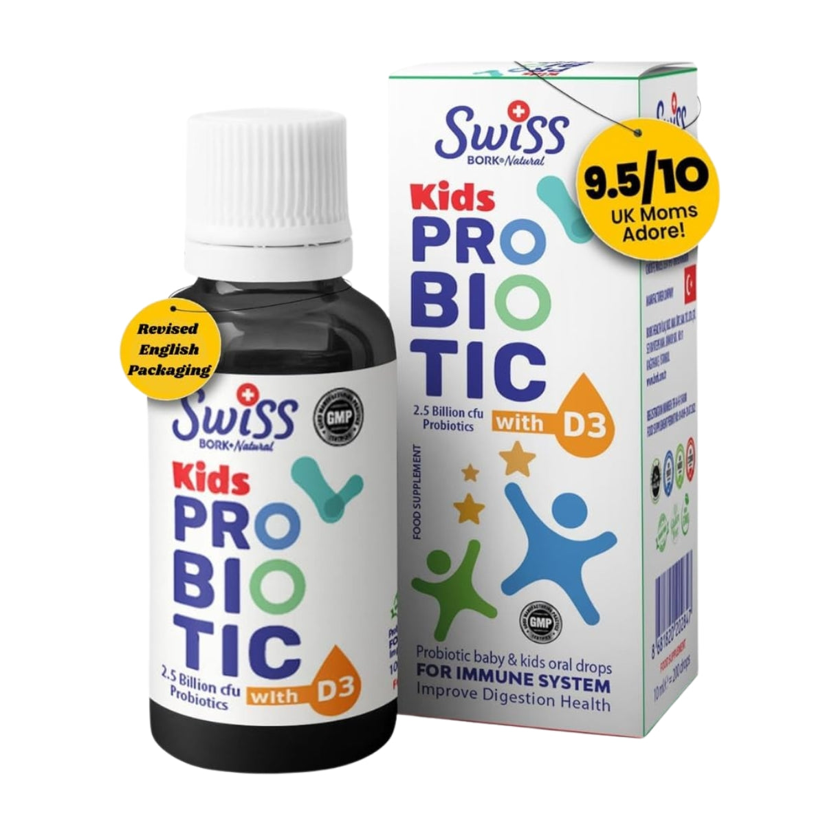 Swiss Bork Probiotics Kid Drop with Vitamin D3, 10ml (Exp 07/27)