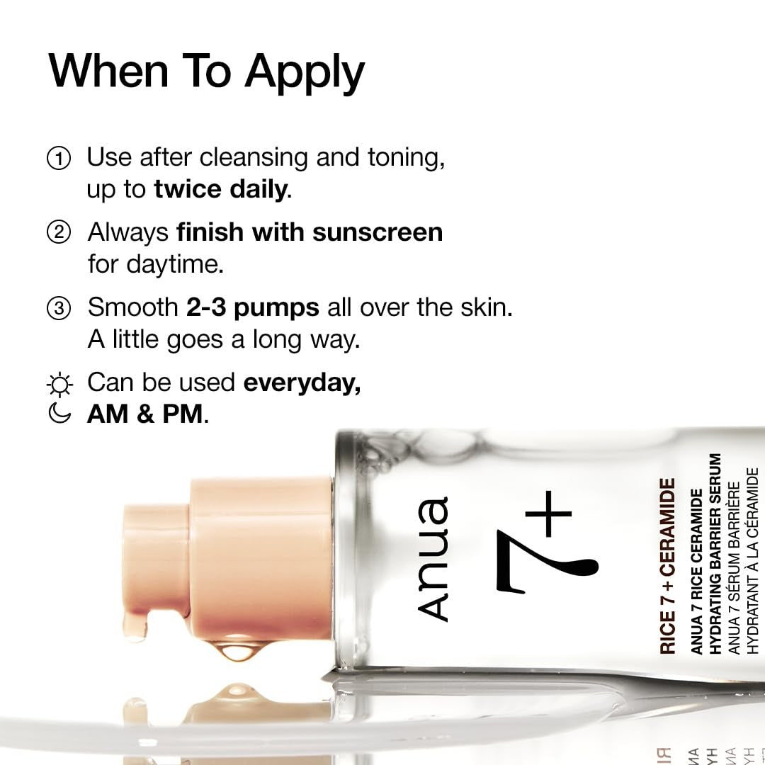Anua Rice 7 Ceramide Hydrating Barrier Serum, 50ml (Exp 02/28)