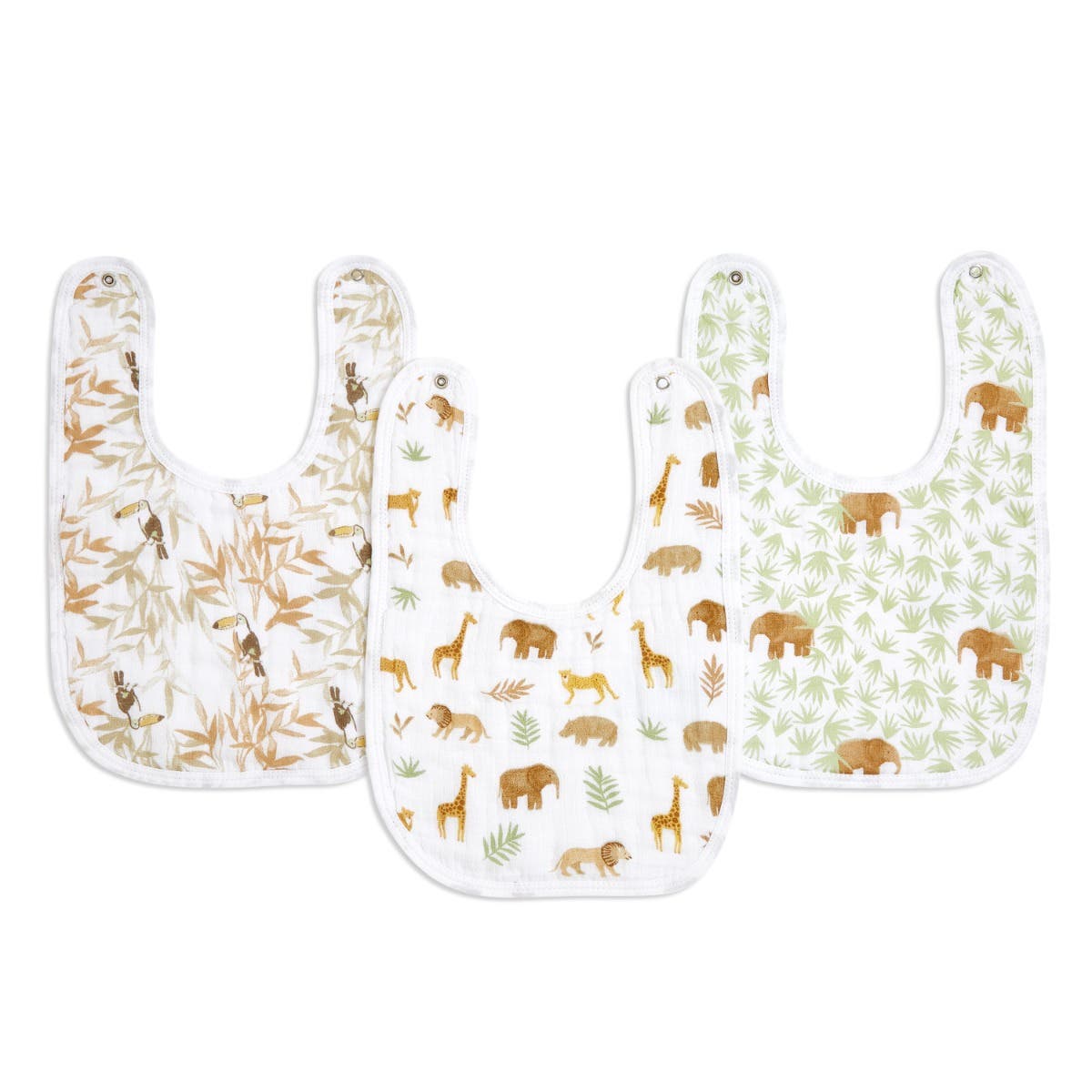 Aden Anais Essentials Snap Bib, 3pk (10 Designs) - Pupsik Singapore