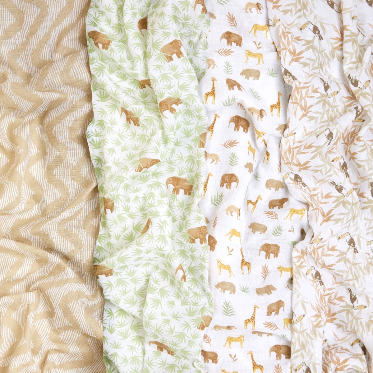 Aden Anais Essentials Muslin Cotton Swaddle (44 x 44 in), 4pk (31 Designs) - Pupsik Singapore