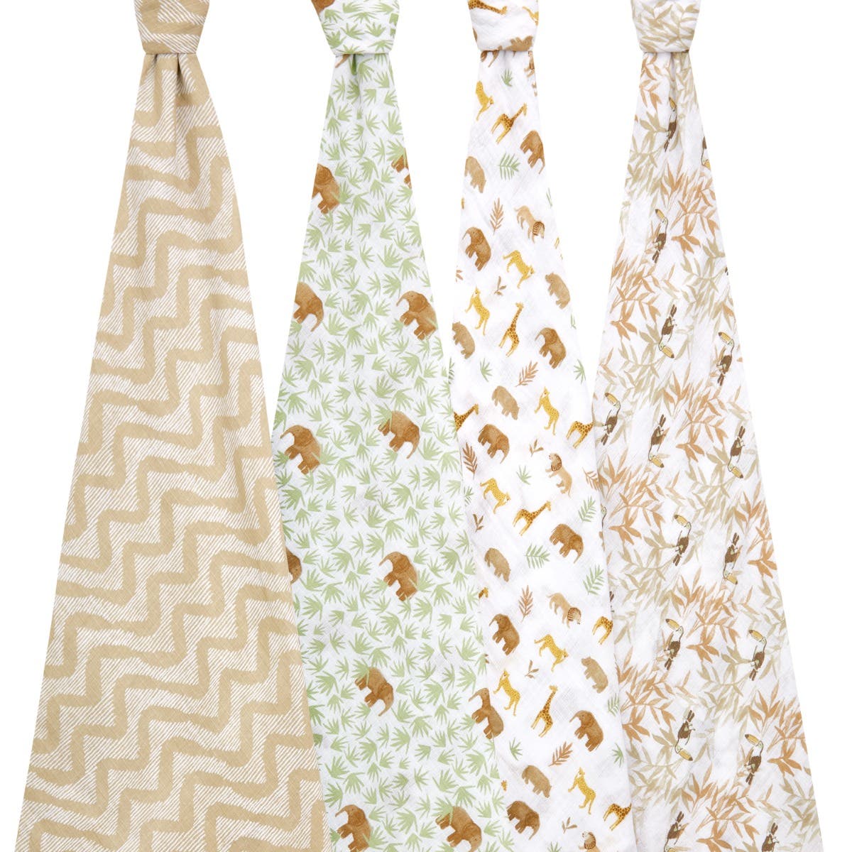 Aden Anais Essentials Muslin Cotton Swaddle (44 x 44 in), 4pk (31 Designs) - Pupsik Singapore
