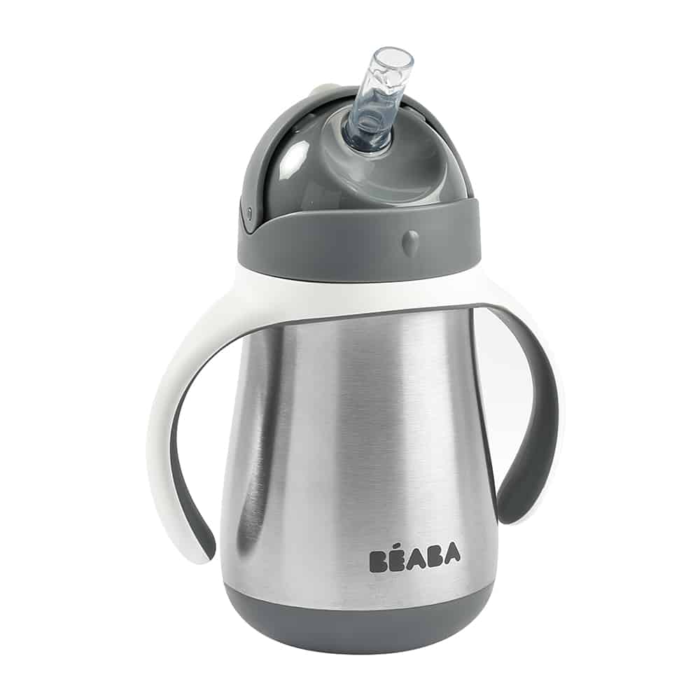 Beaba Stainless Steel Straw Cup (250ml) - 4 Colors - Pupsik Singapore