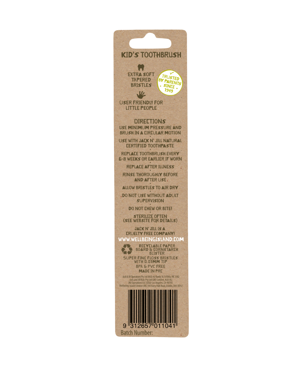 Jack N' Jill Bio Toothbrush (5 Designs) - Pupsik Singapore