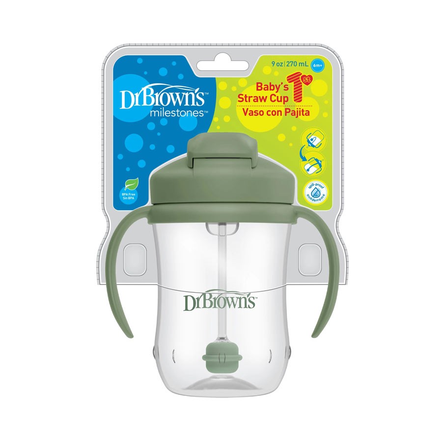 Dr. Brown's Milestones Baby's First Straw Cup (4 Colors)