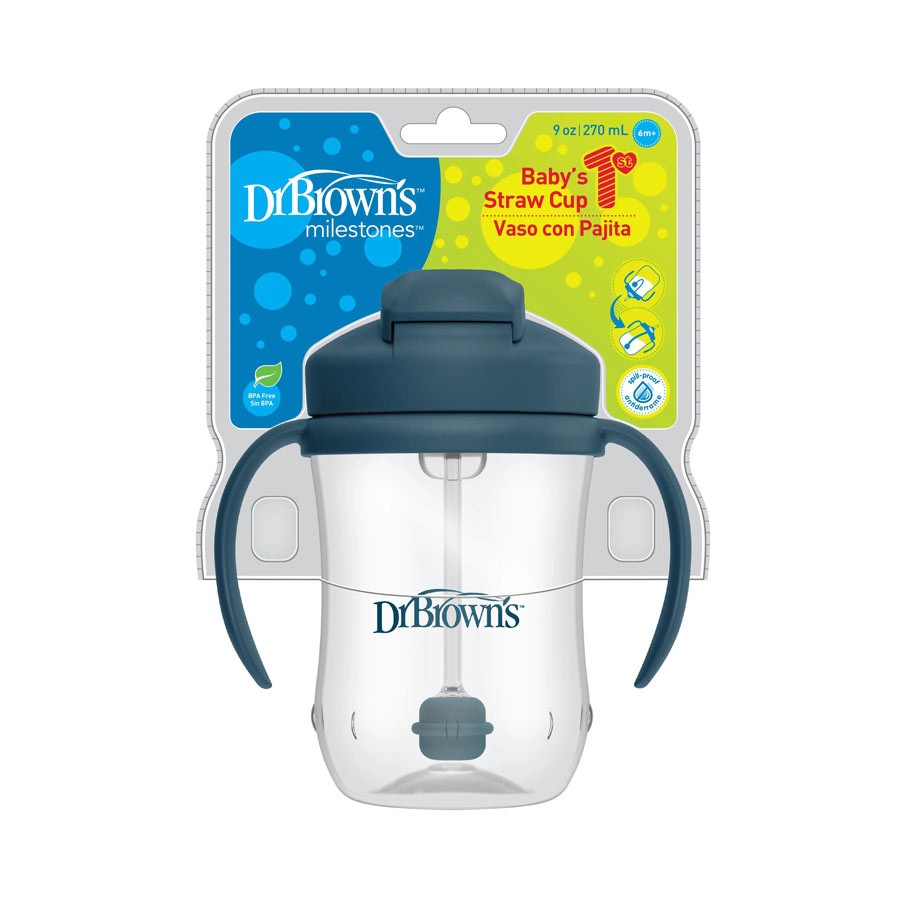 Dr. Brown's Milestones Baby's First Straw Cup (4 Colors)