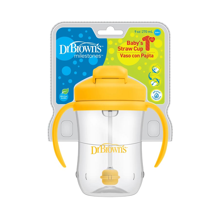 Dr. Brown's Milestones Baby's First Straw Cup (4 Colors)