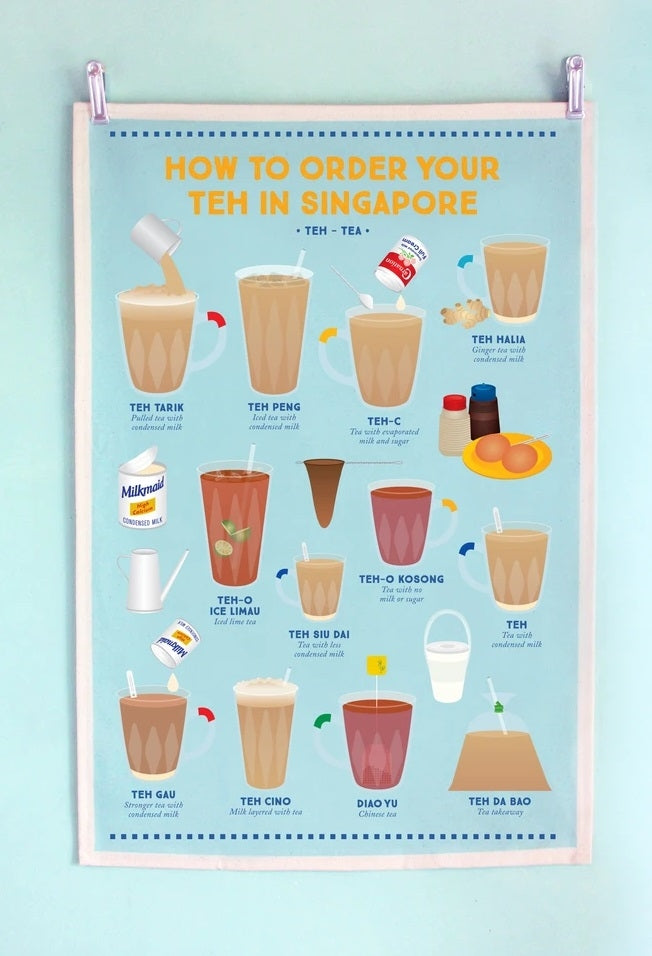 The Little Drom Store Tea Towel (4 Designs) - Pupsik Singapore