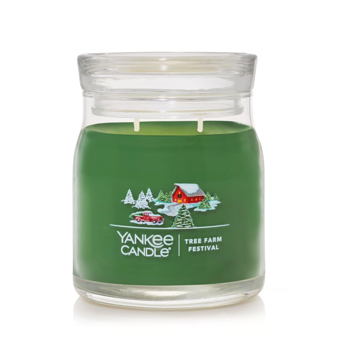 Yankee Candle Signature Medium Jar Candle, 2-wicks (13oz) - Tree Farm Festival