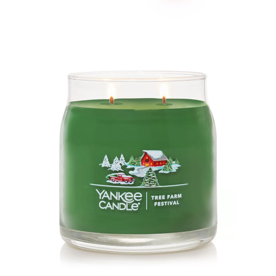 Yankee Candle Signature Medium Jar Candle, 2-wicks (13oz) - Tree Farm Festival