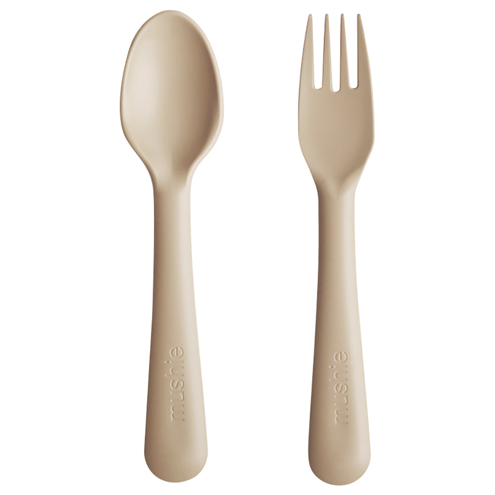 Mushie Baby Fork and Spoon Set (12 Colors) - Pupsik Singapore