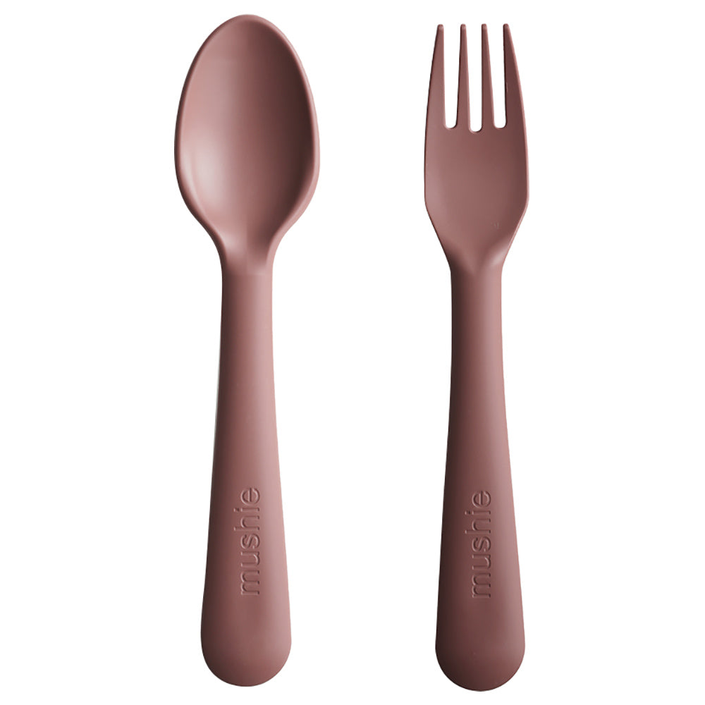 Mushie Baby Fork and Spoon Set (12 Colors) - Pupsik Singapore