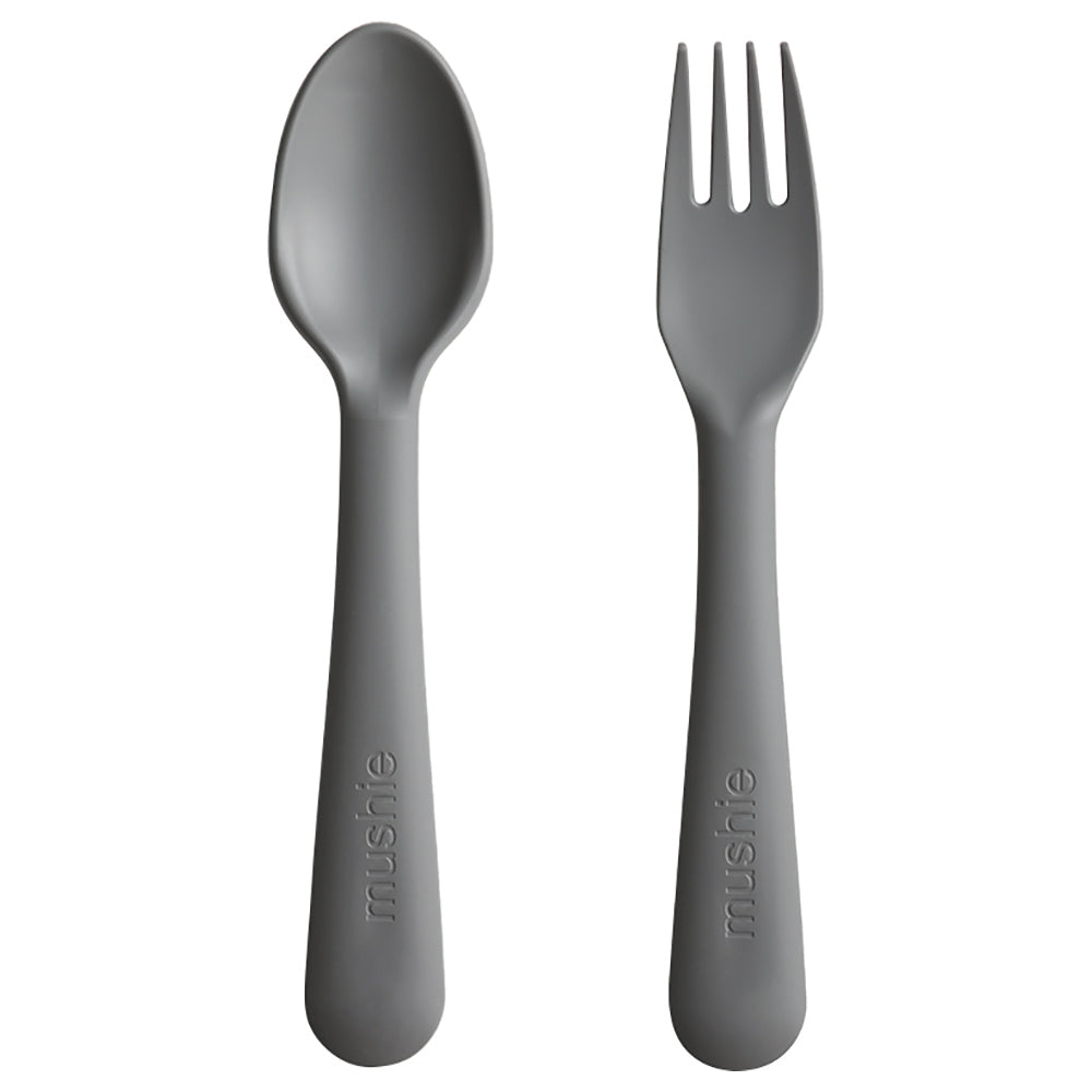 Mushie Baby Fork and Spoon Set (12 Colors) - Pupsik Singapore