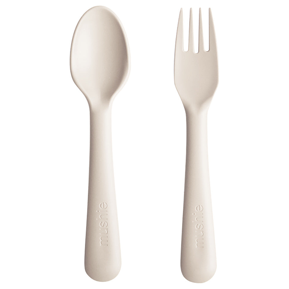 Mushie Baby Fork and Spoon Set (12 Colors) - Pupsik Singapore