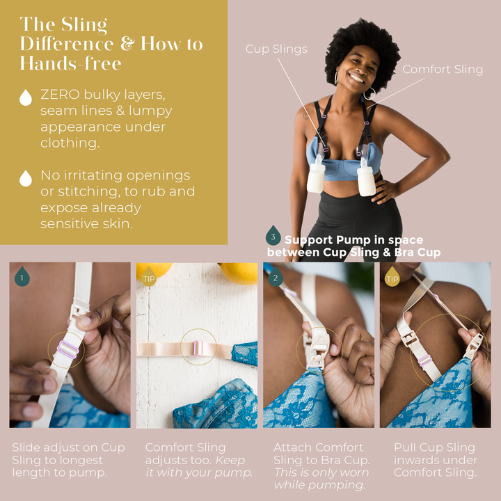 Simple Wishes Sling T-Shirt Bra - Midnight Black (7 Sizes)