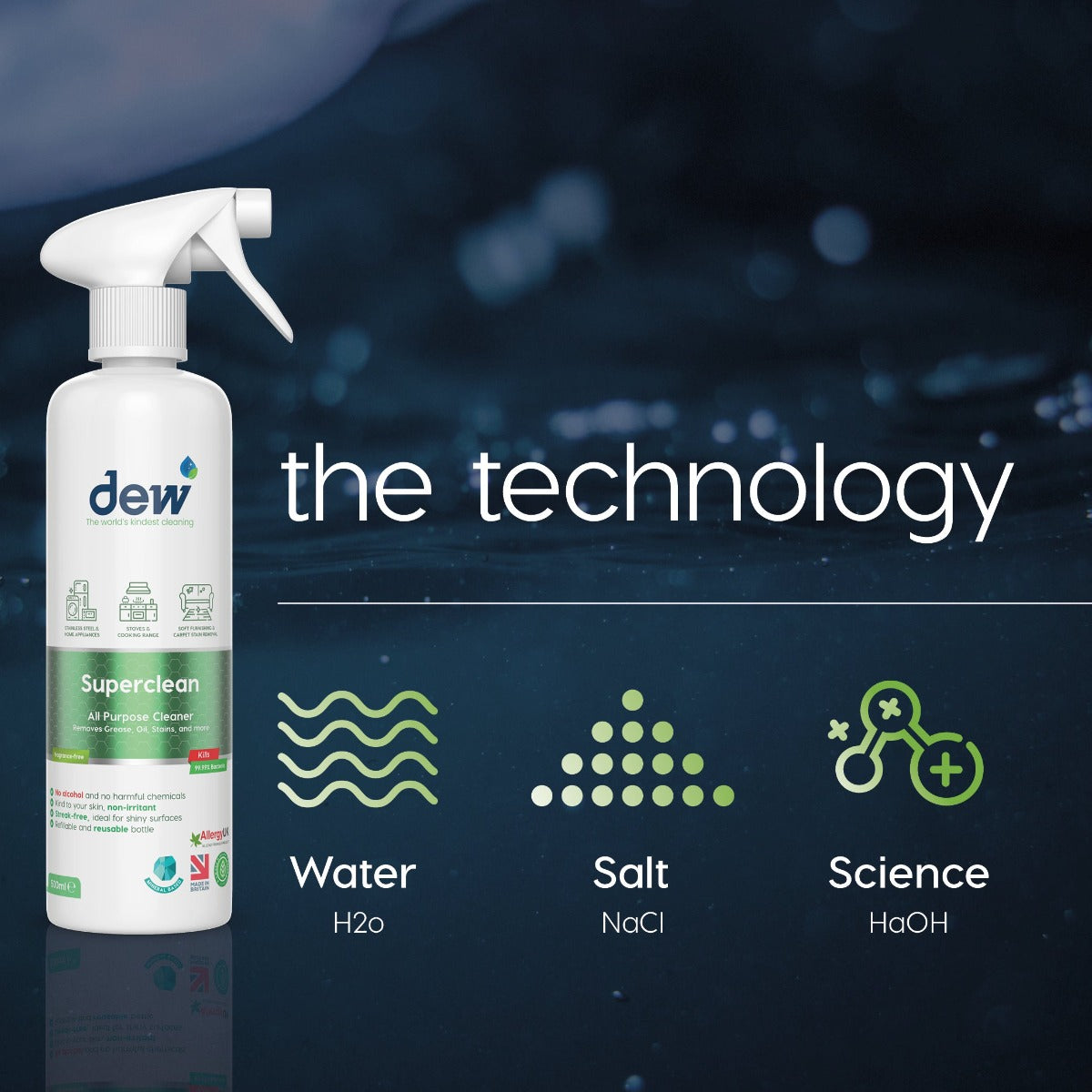 Dew Superclean Fragrance-Free, 500ml (Exp 08/26)