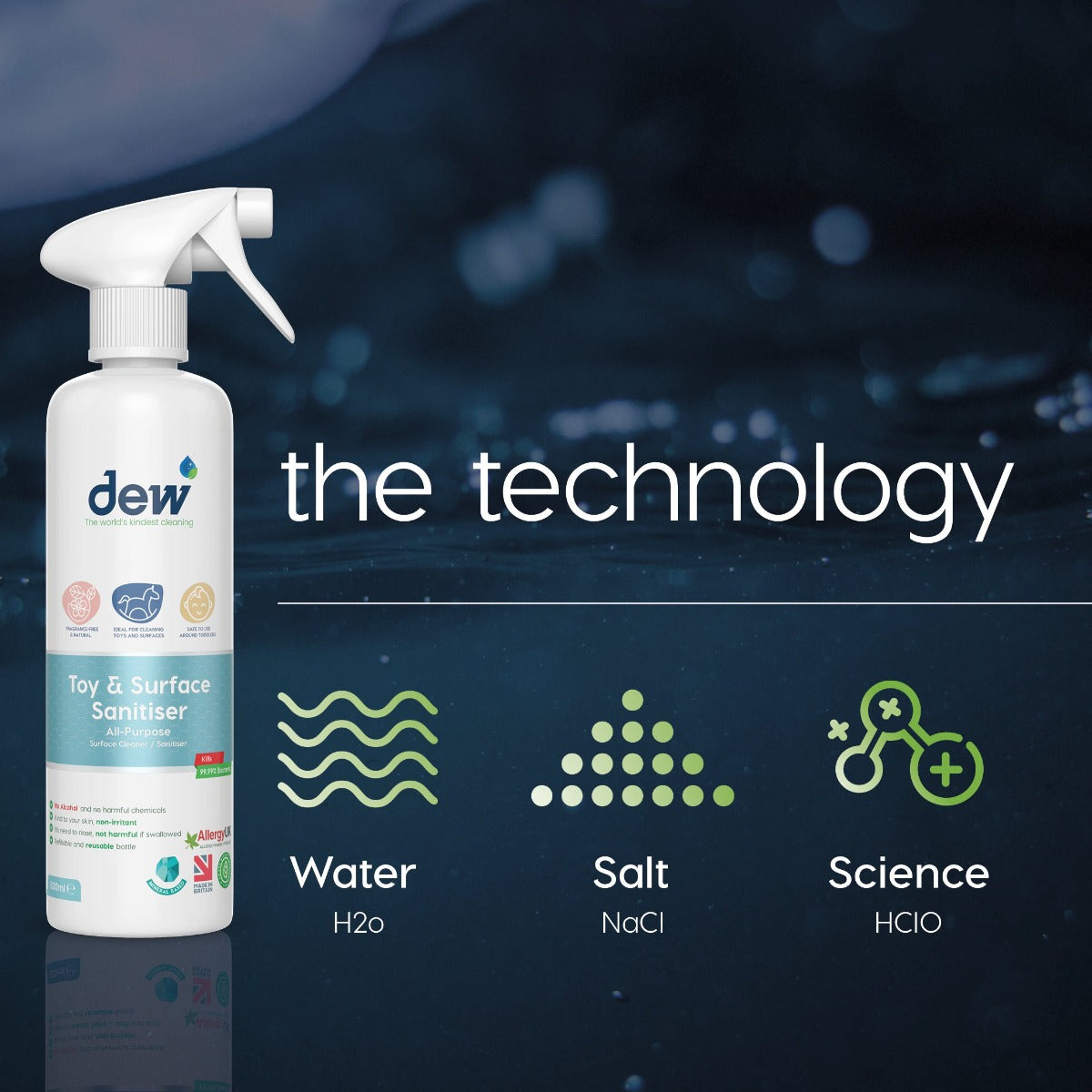 Dew Toy & Surface Sanitiser, 500ml (Exp 01/26)