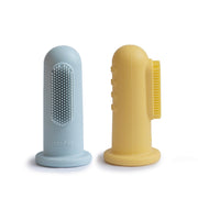 Mushie Silicone Finger Baby Toothbrush (2pk) (6 Colours)