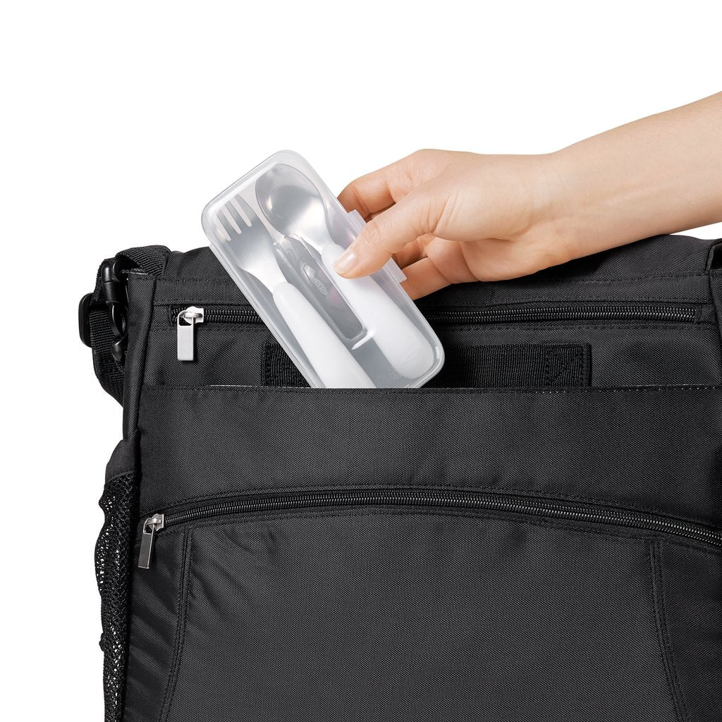 OXO Tot On-the-Go Fork and Spoon Set with Travel Case (7 Designs) - Pupsik Singapore