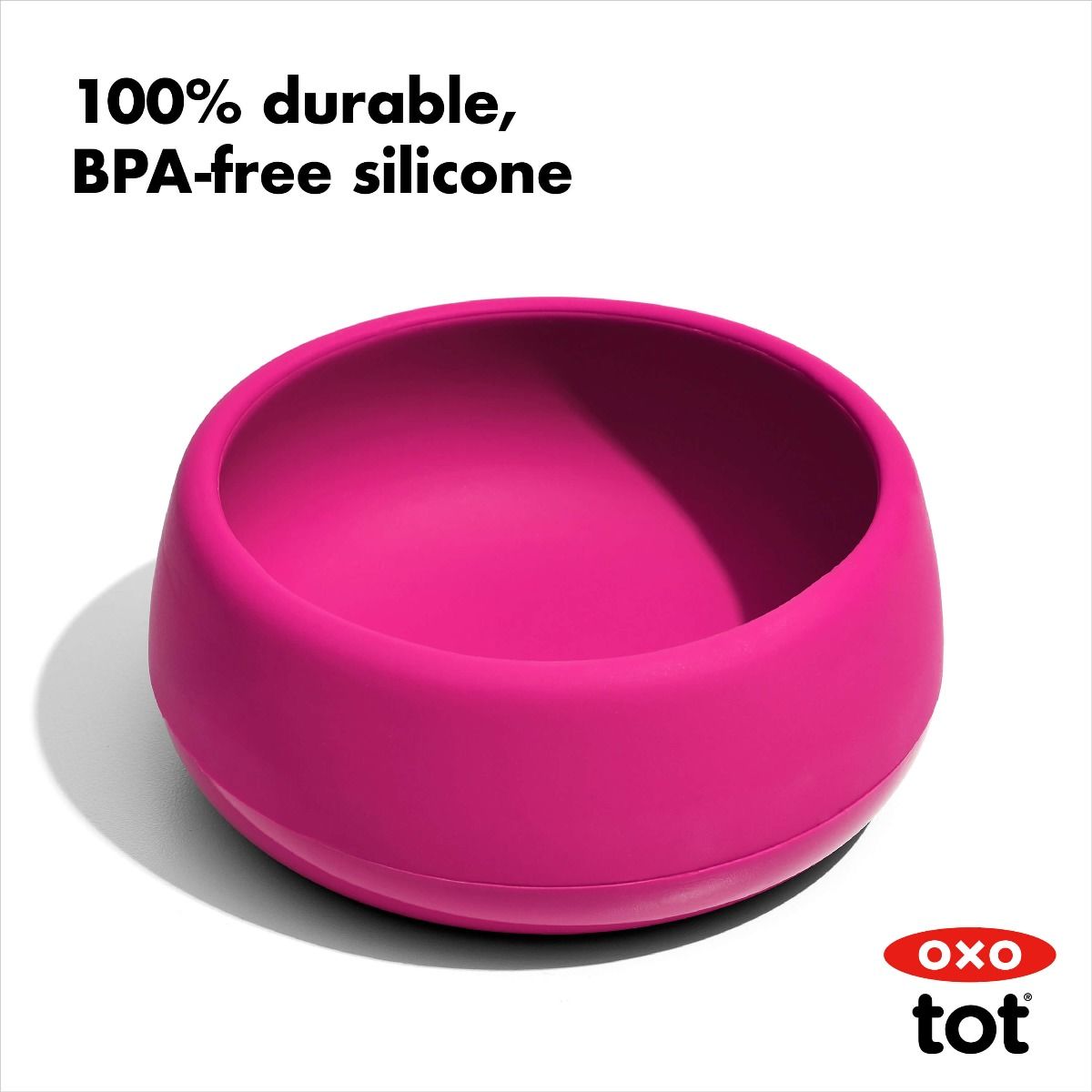 OXO Tot Silicone Bowl - Pink - Pupsik Singapore