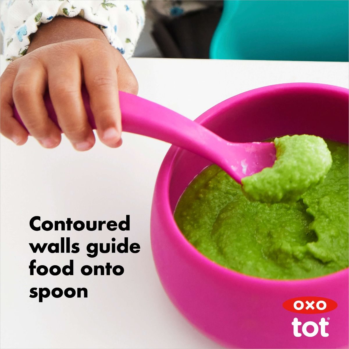 OXO Tot Silicone Bowl - Pink - Pupsik Singapore
