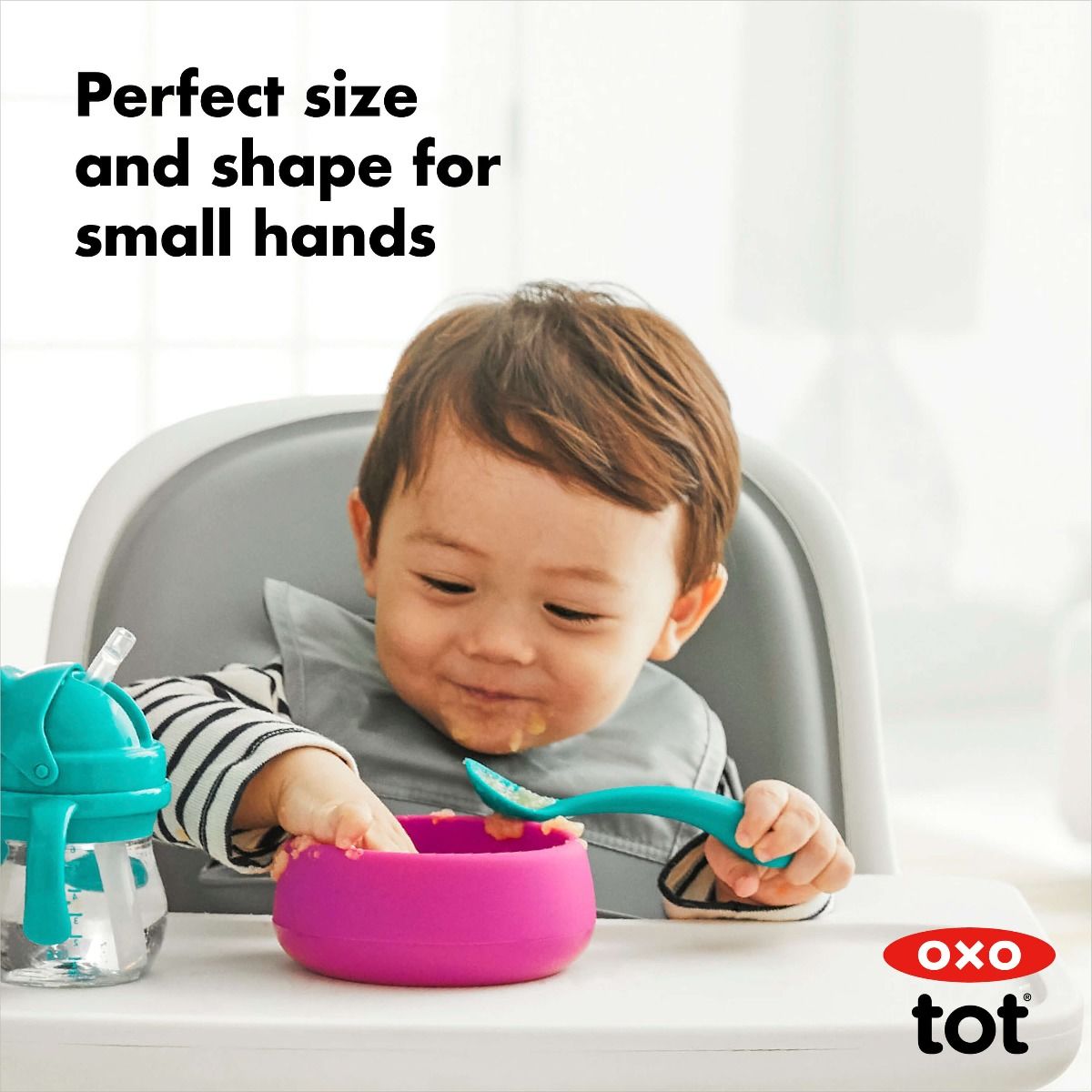 OXO Tot Silicone Bowl - Pink - Pupsik Singapore