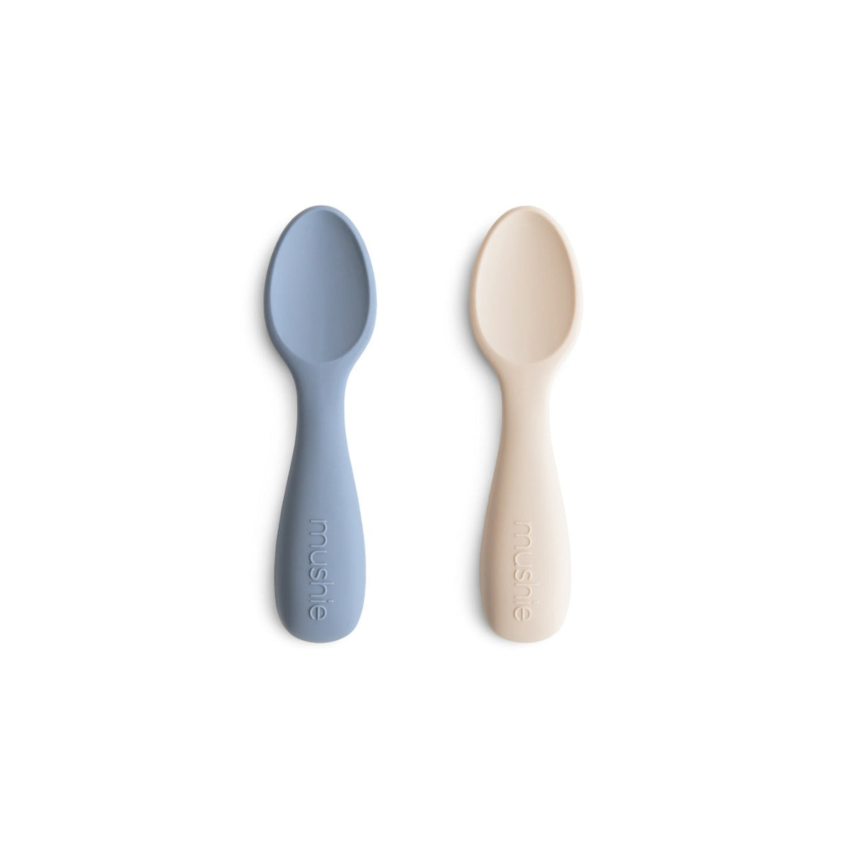 Mushie Silicone Toddler Starter Spoons, 2pk (4 Colors)