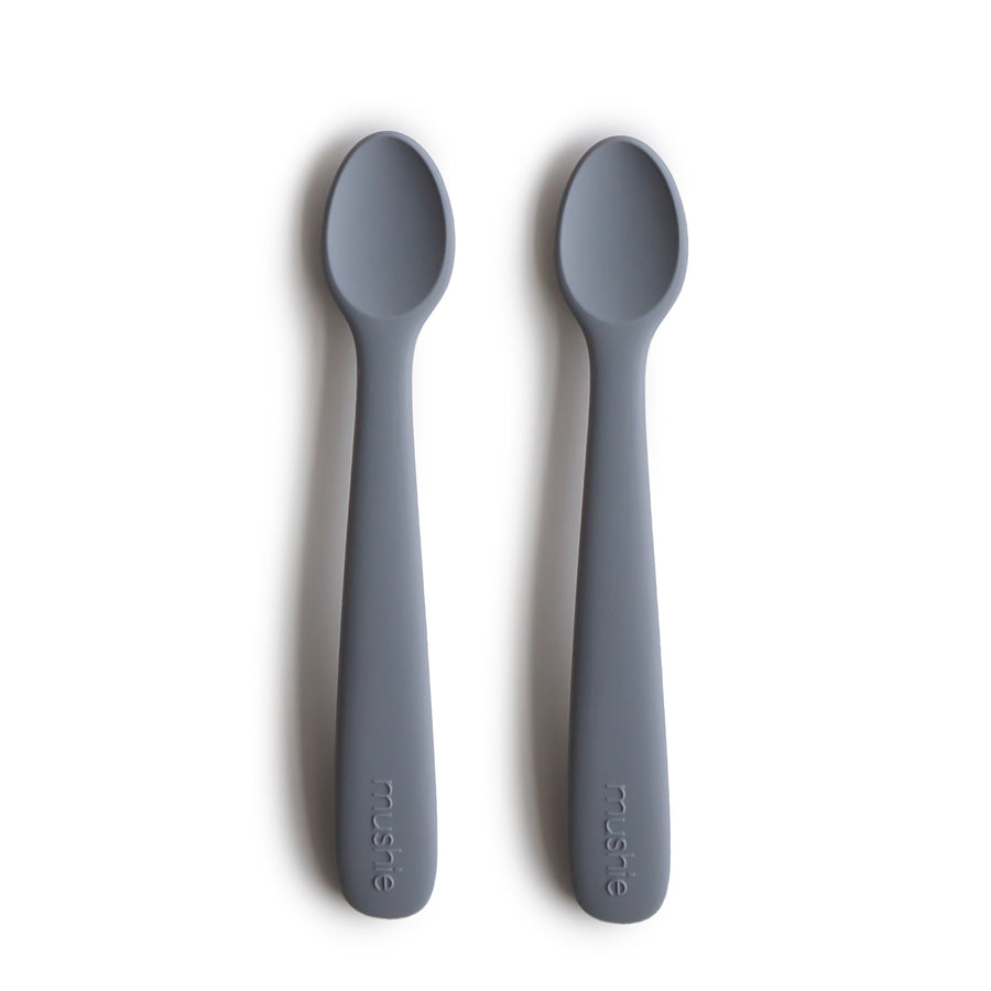 Mushie Silicone Feeding Baby Spoons (2pk) (9 Colours) - Pupsik Singapore