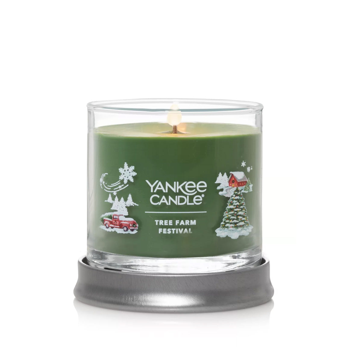 Yankee Candle Signature Small Tumbler Candle, 1- Wick (4.3oz) - Tree Farm Festival