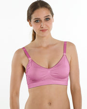 MEV Seamless Full-Cup Everyday Support Maternity-Nursing Bra - Azalea Pink