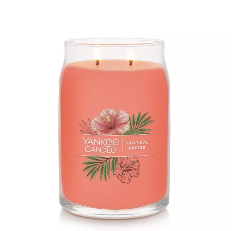 Yankee Candle Signature Large Jar Candle, 2-wicks (20oz) - Tropical Breeze