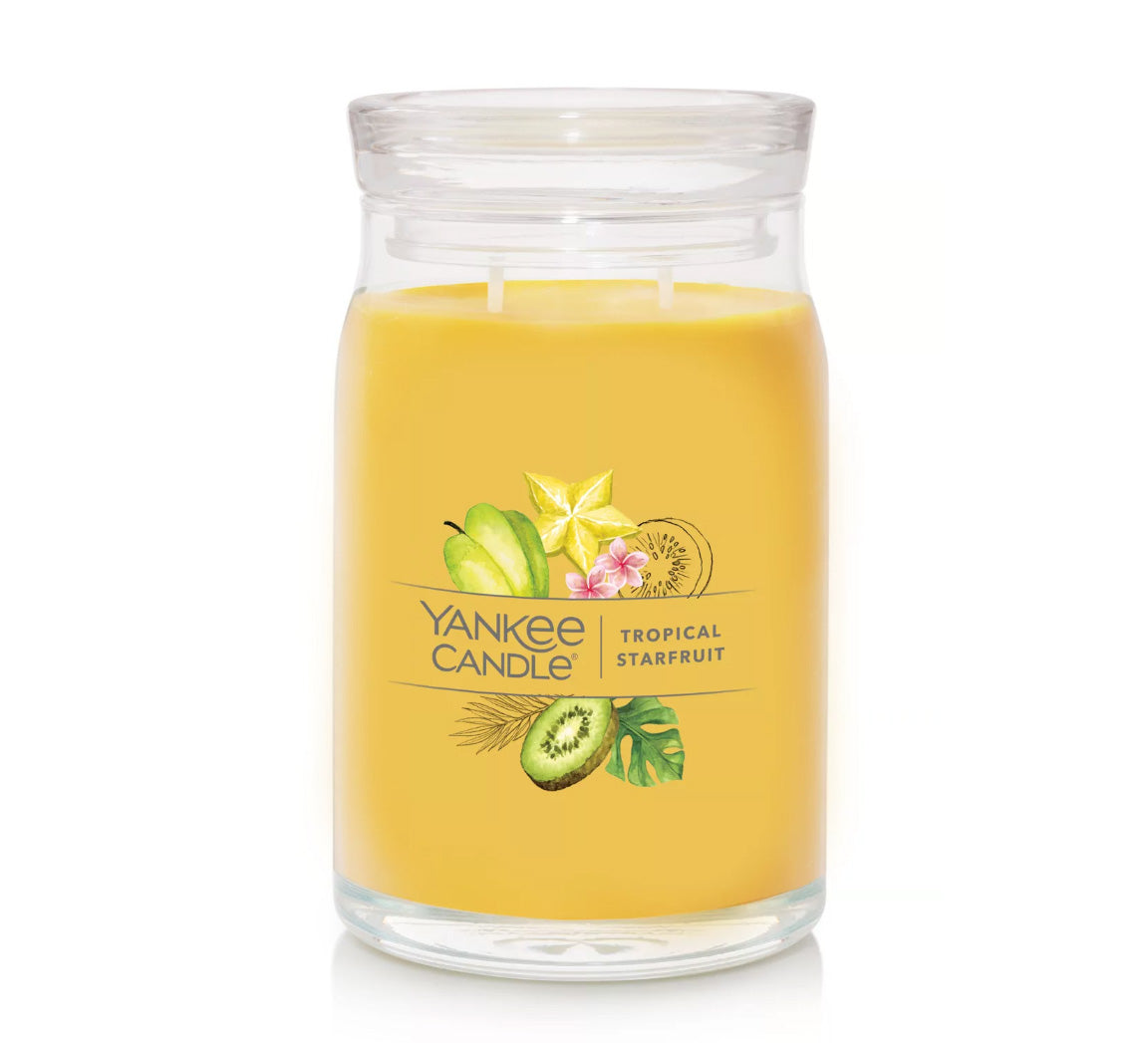 Yankee Candle Signature Large Jar Candle, 2-wicks (20oz) - Tropical Starfruit