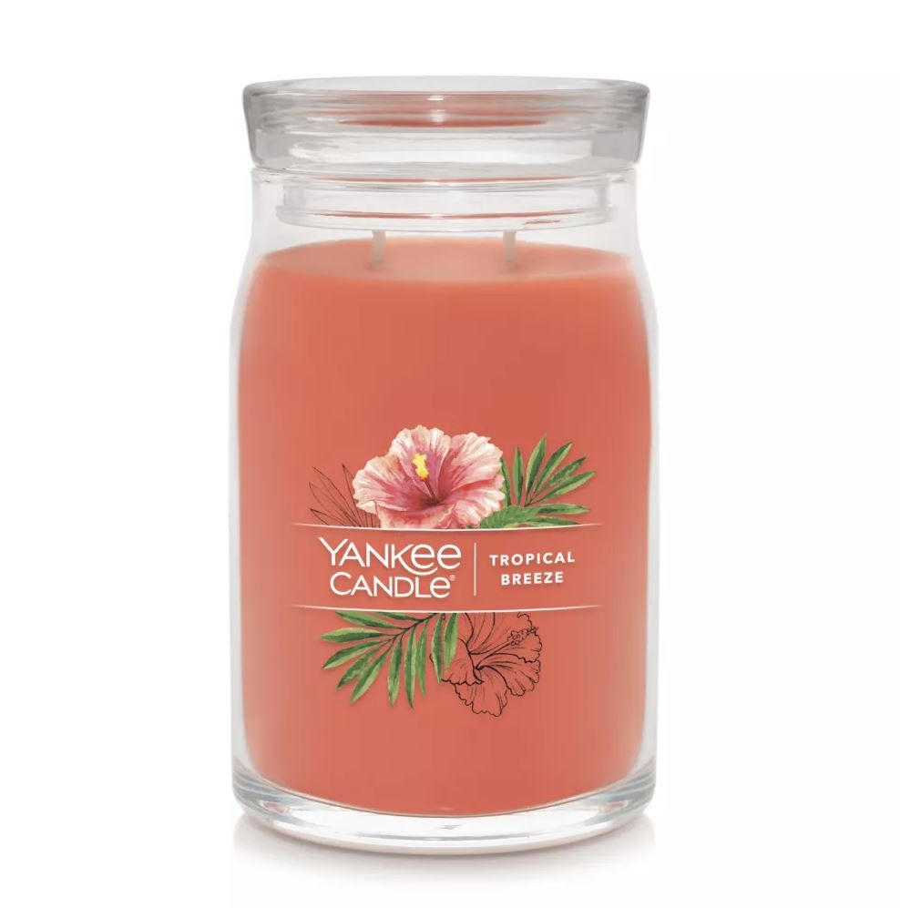 Yankee Candle Signature Large Jar Candle, 2-wicks (20oz) - Tropical Breeze