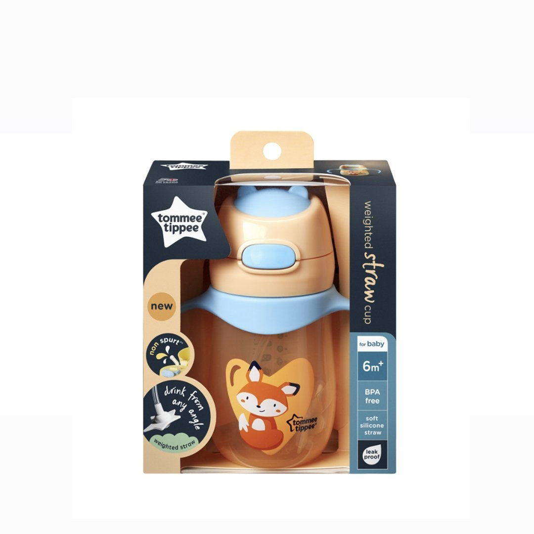 Tommee Tippee Weighted Straw Handle Cup (240ml) - Fox
