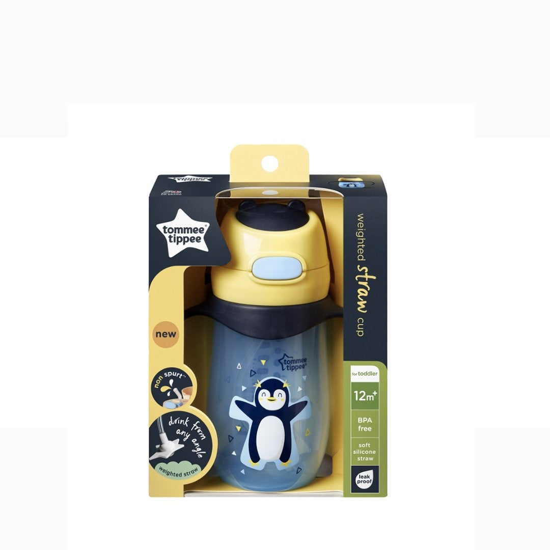 Tommee Tippee Weighted Straw Handle Cup (300ml) - Penguin