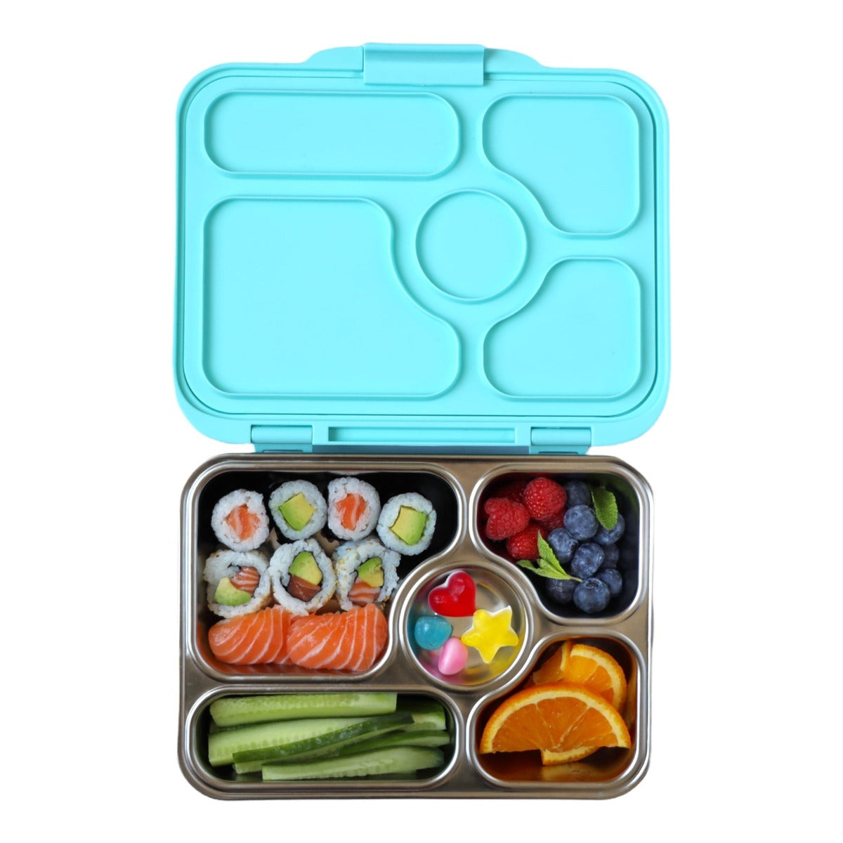 Yumbox Presto 5-compartment Stainless Steel Lunch Box (5 Colors) - Pupsik Singapore