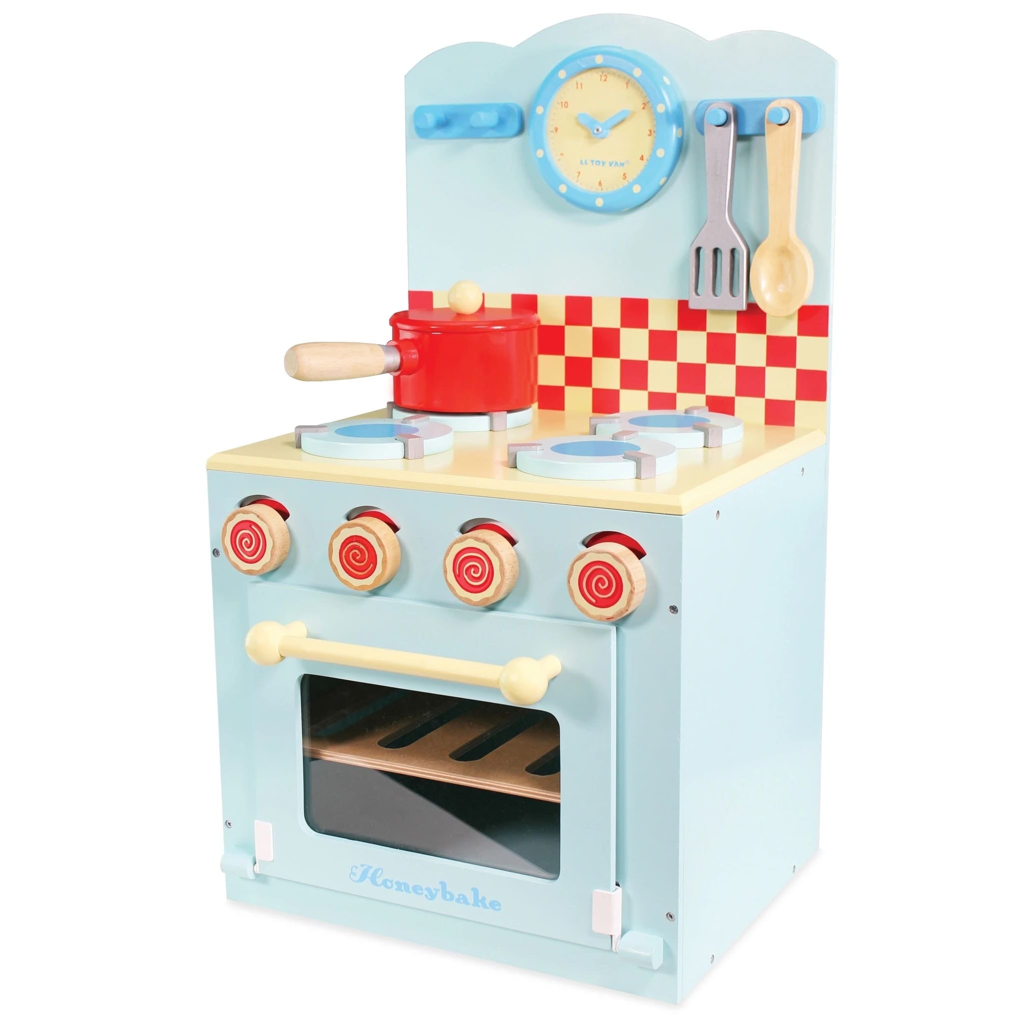 Le Toy Van Wooden Oven & Hob Kitchen Set - Blue