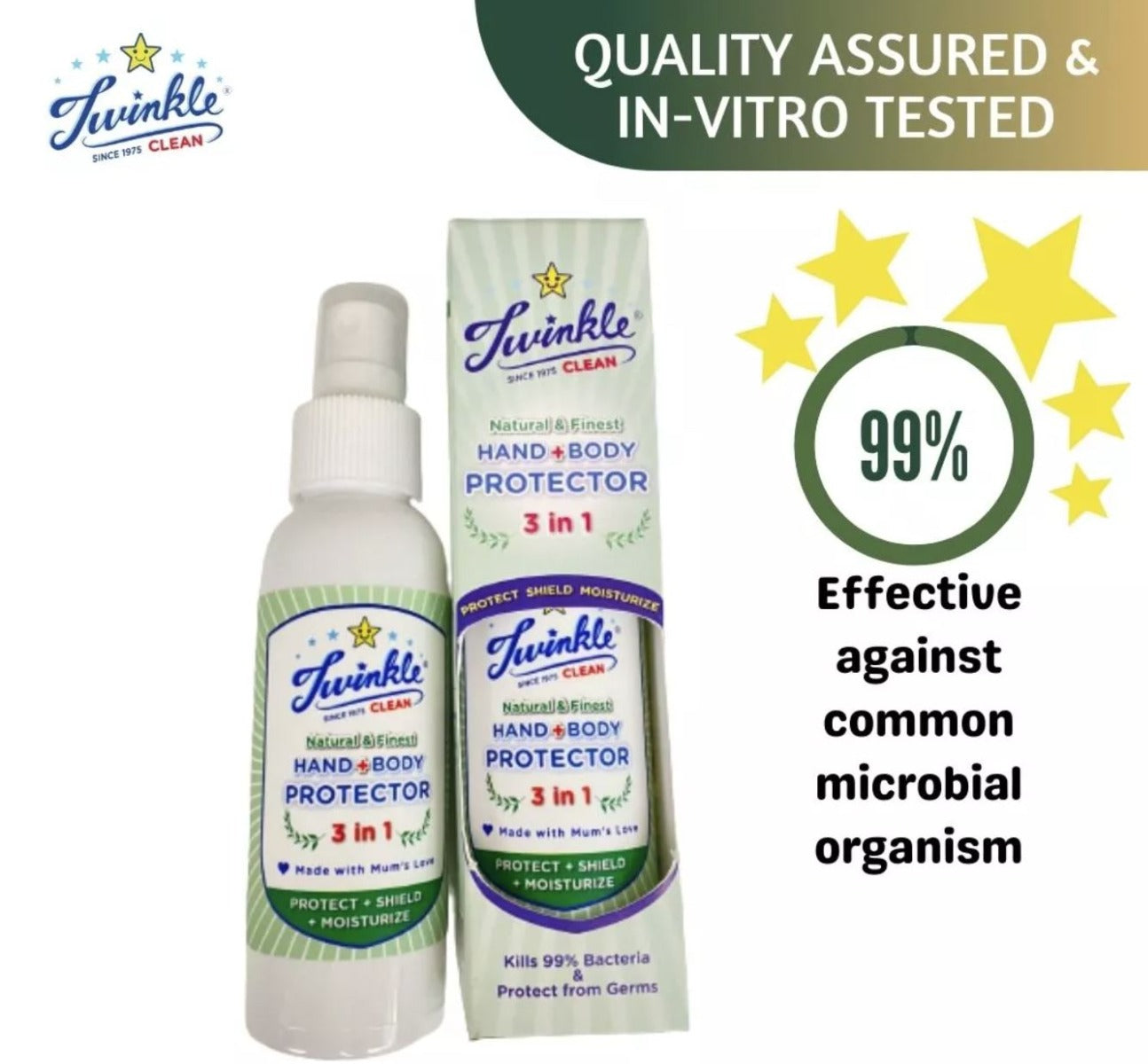 Twinkle Baby 3-in-1 Hand & Body Sanitizer, 100ml (exp 08/27)