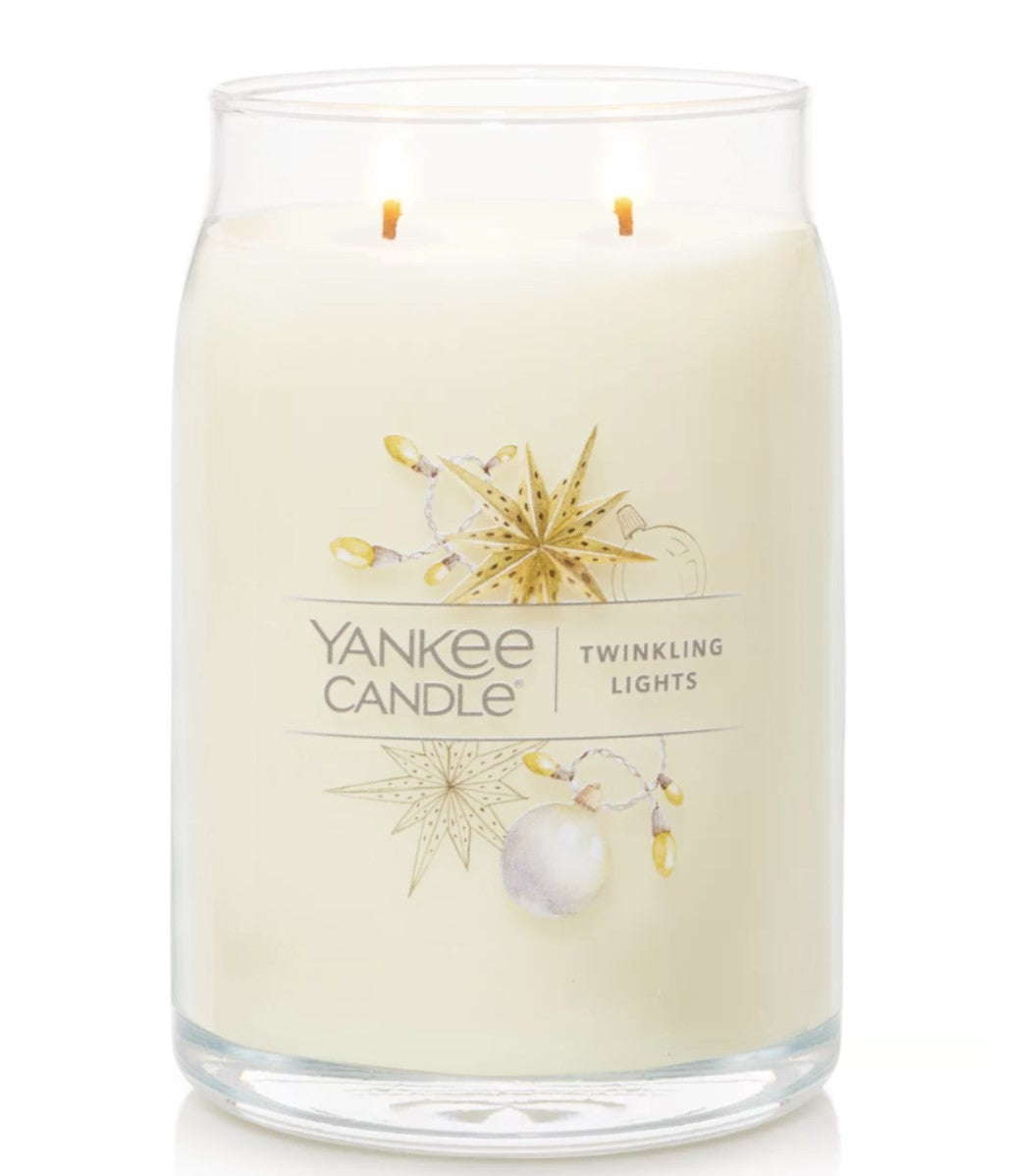 Yankee Candle Signature Large Jar Candle, 2-wicks (20oz) - Twinkling Lights