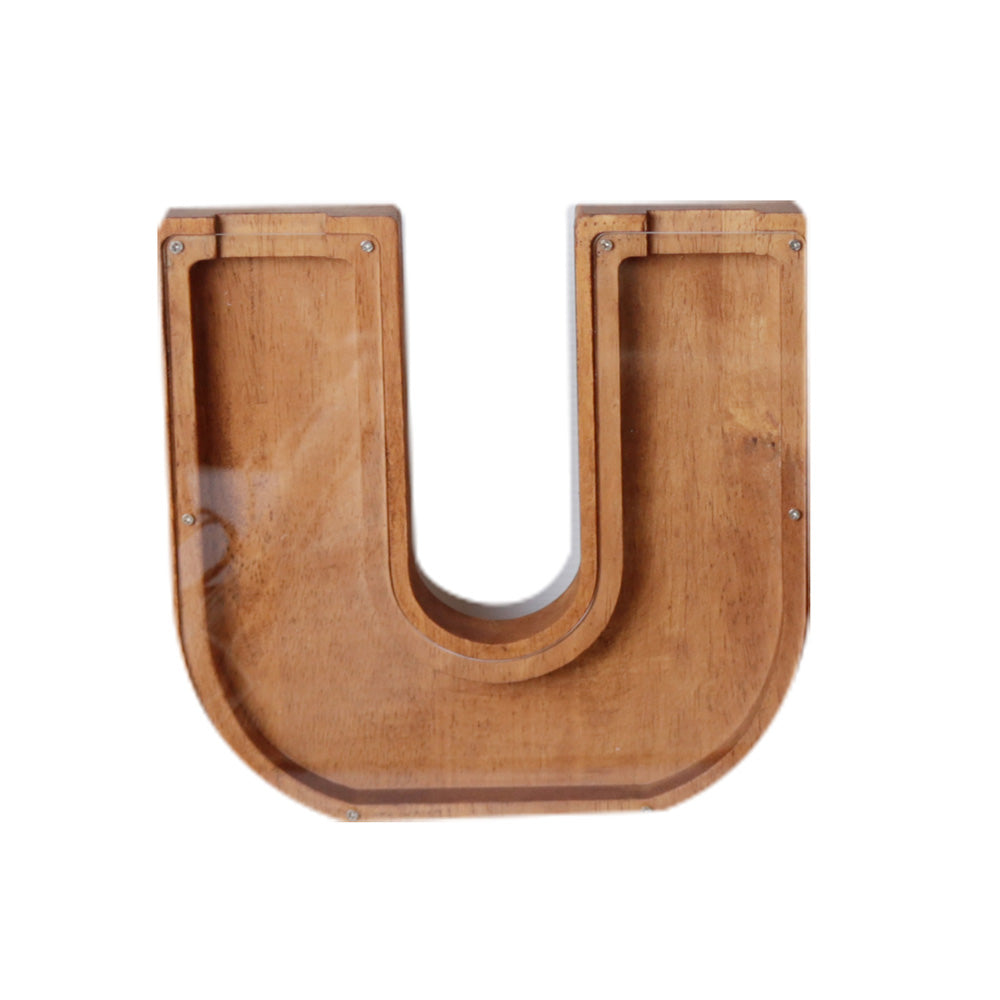 Wooden Alphabet Piggy Bank (23 Letters) - Pupsik Singapore