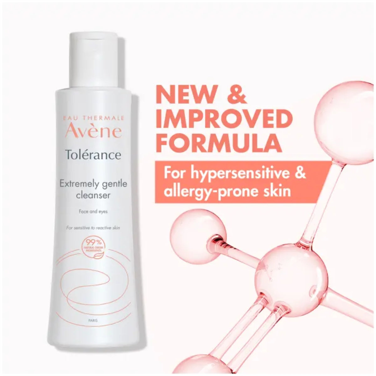 Avene Tolerance Extremely Gentle Cleanser, 400ml (Exp 02/27)