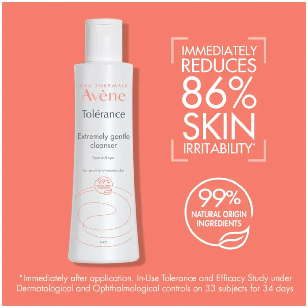 Avene Tolerance Extremely Gentle Cleanser, 400ml (Exp 02/27)