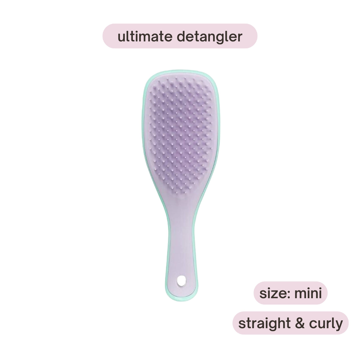 Tangle Teezer The Ultimate Detangler Mini Hairbrush, Straight & Curly (10 Colors)