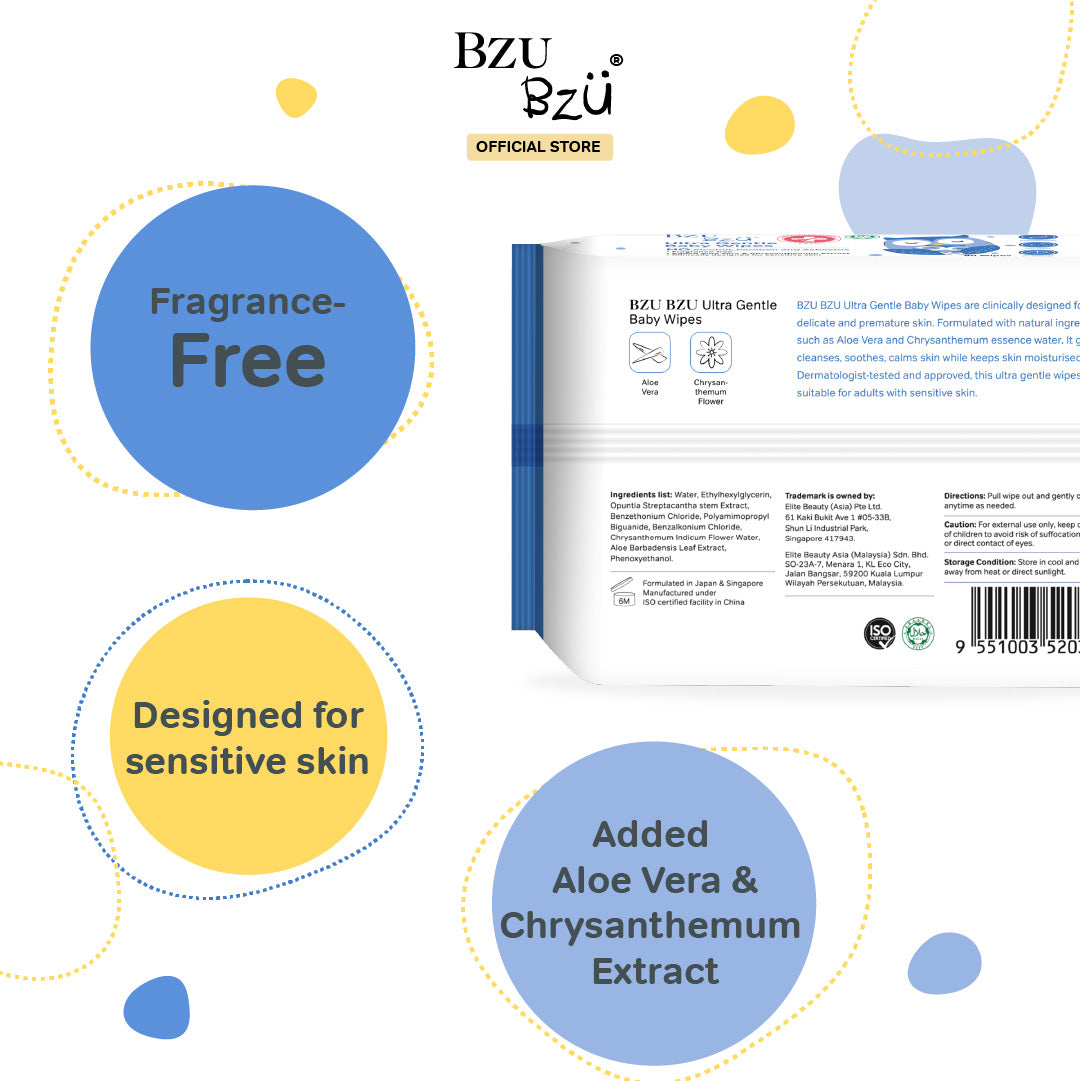 BZU BZU Ultra Gentle Fragrance-Free Baby Wet Wipes, 2 x 80s (Exp 07/27)